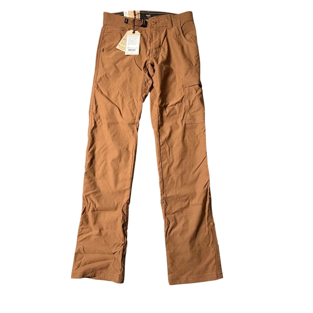Prana Mens Stretch Zion Slim Hybrid Pants 28/32 Brown Roll Up Gorpcore Camping